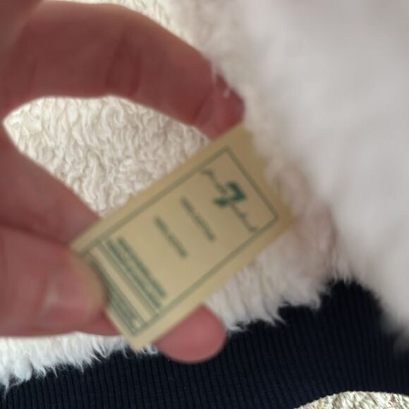 Like New 7 For All Mankind Sherpa lined Blue and Brown coat - Picture 5 of 6